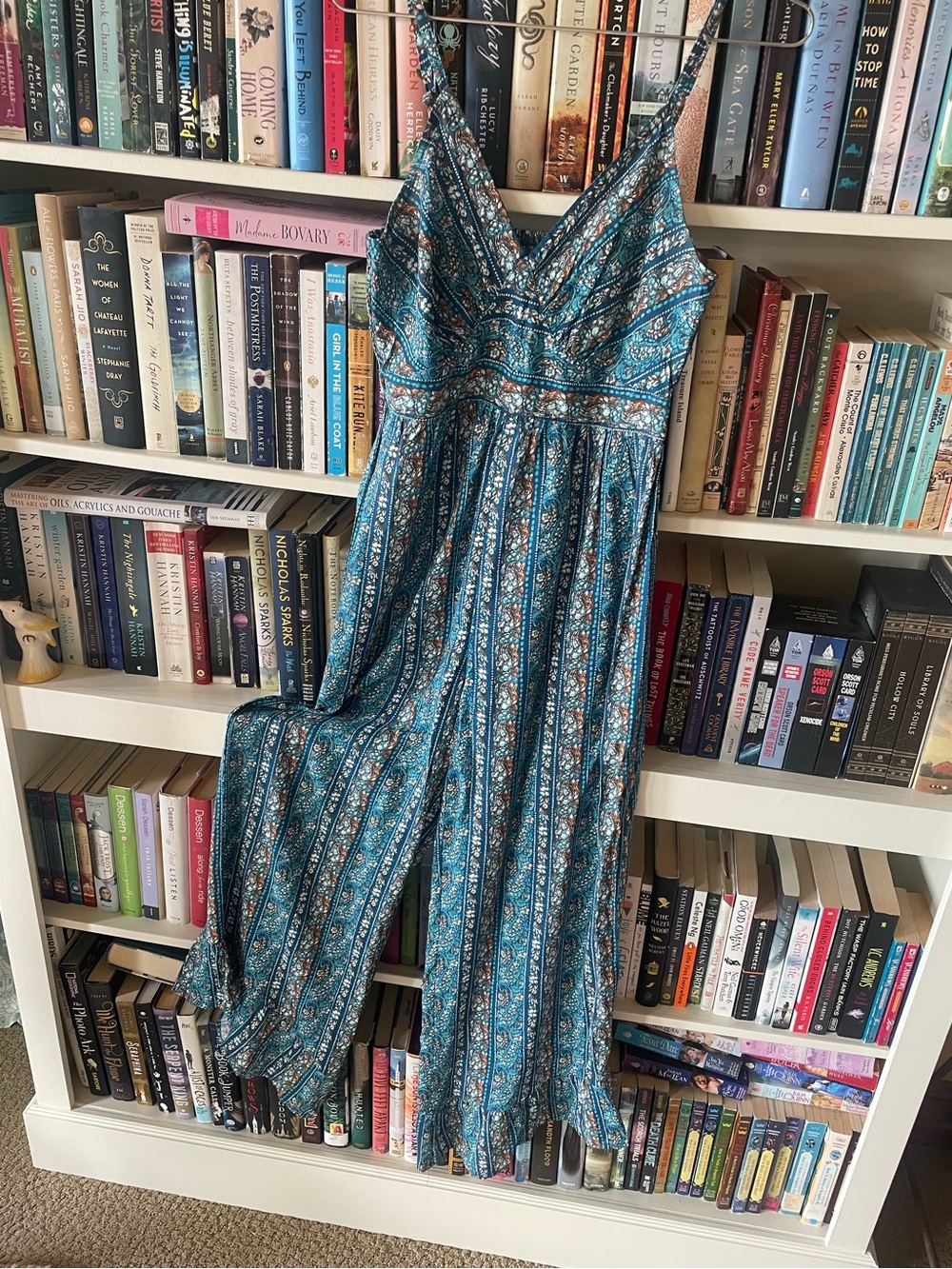 Jessica Simpson blue boho gypsy cami jumpsuit